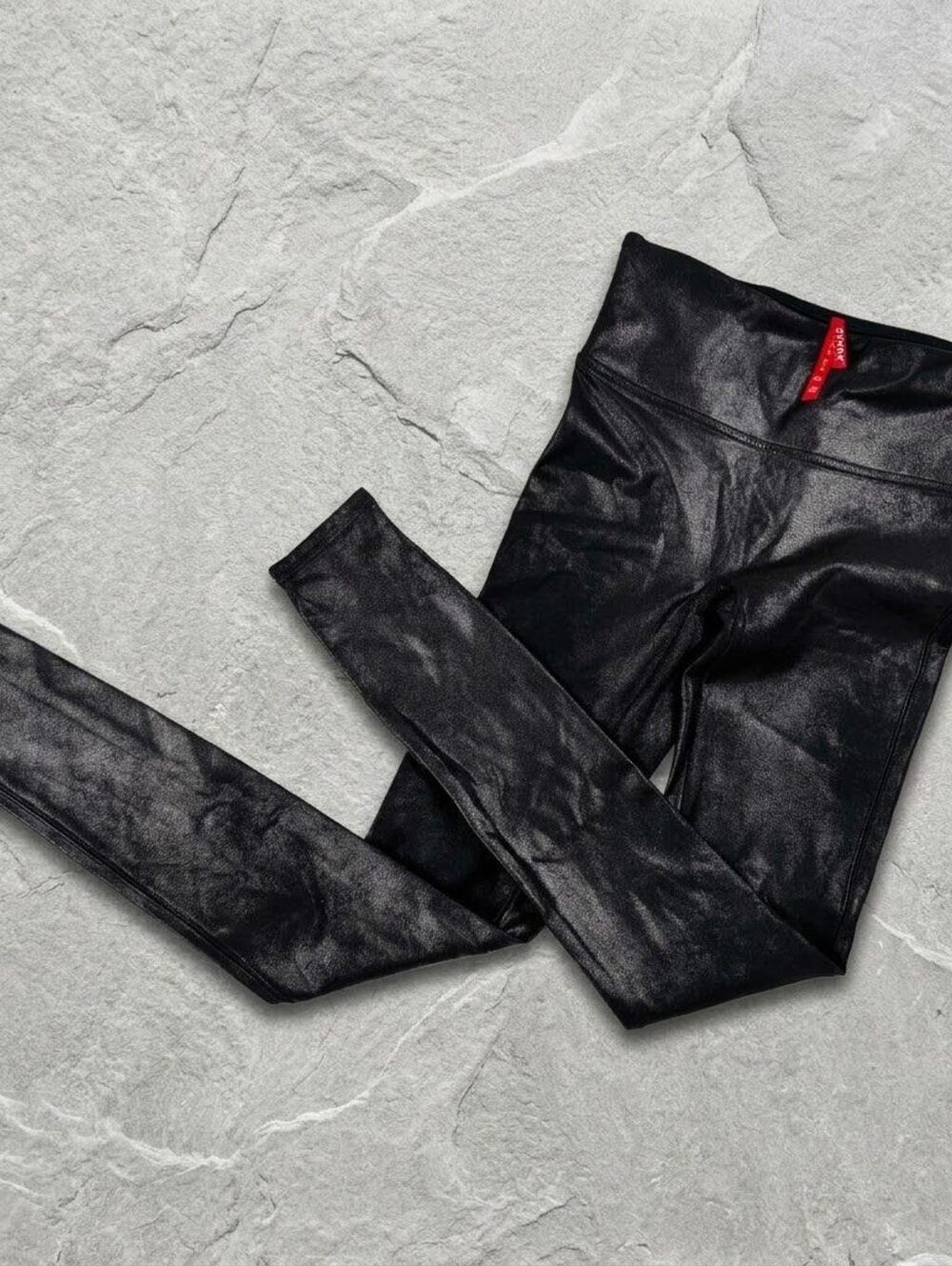 Spanx Faux Leather Leggings Black S Night Luxe Rockstar Girlfriend Baddie